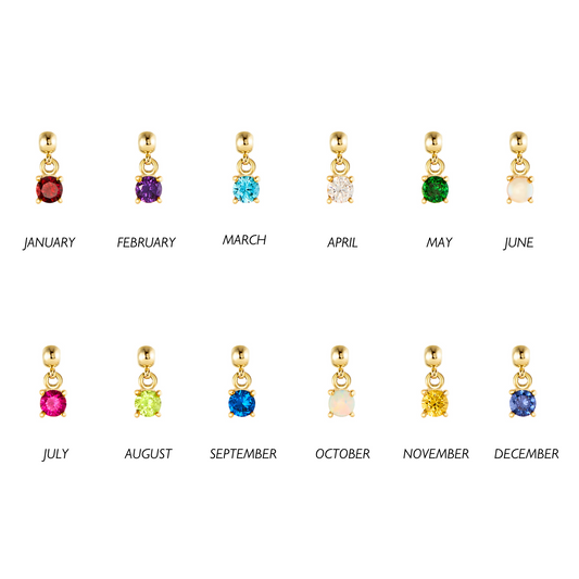 Birthstone Gold Plated Charms