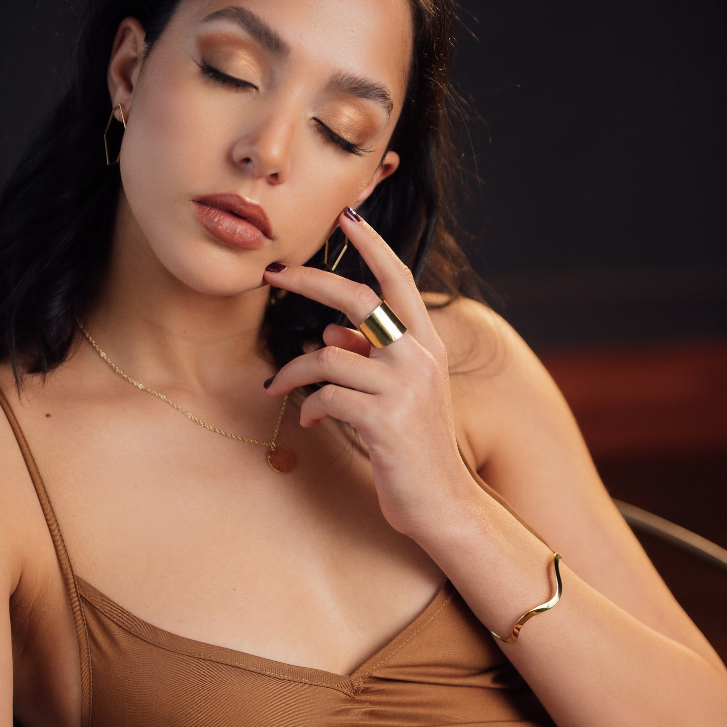 Wide Cuff Brass Ring