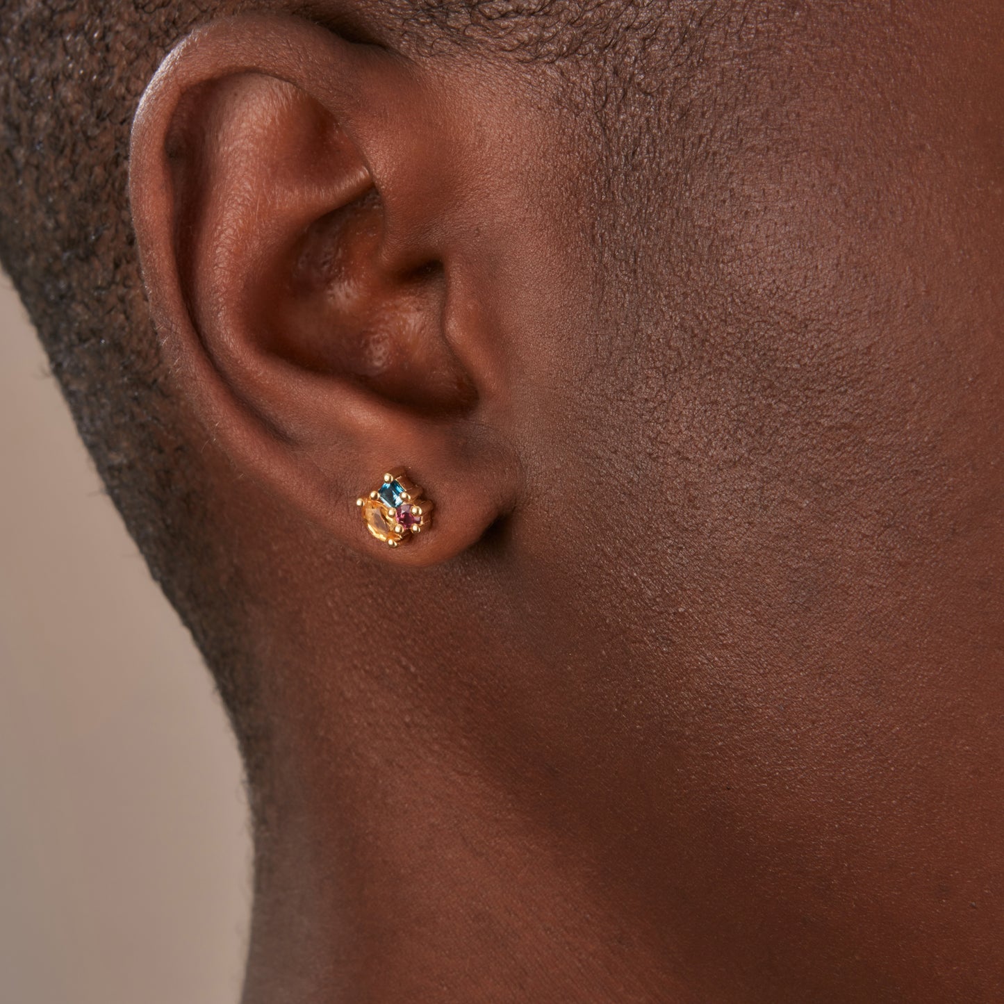 Luna Fusion Gemstone Studs