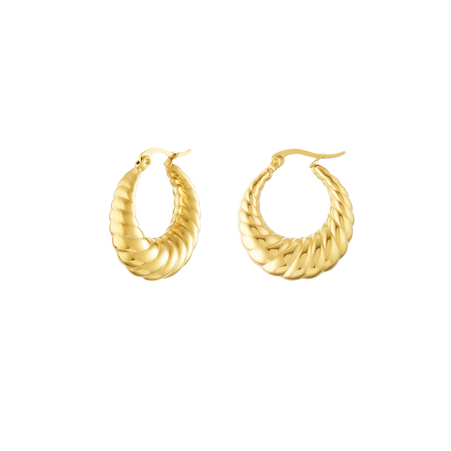 Croissant Gold Plated Hoops