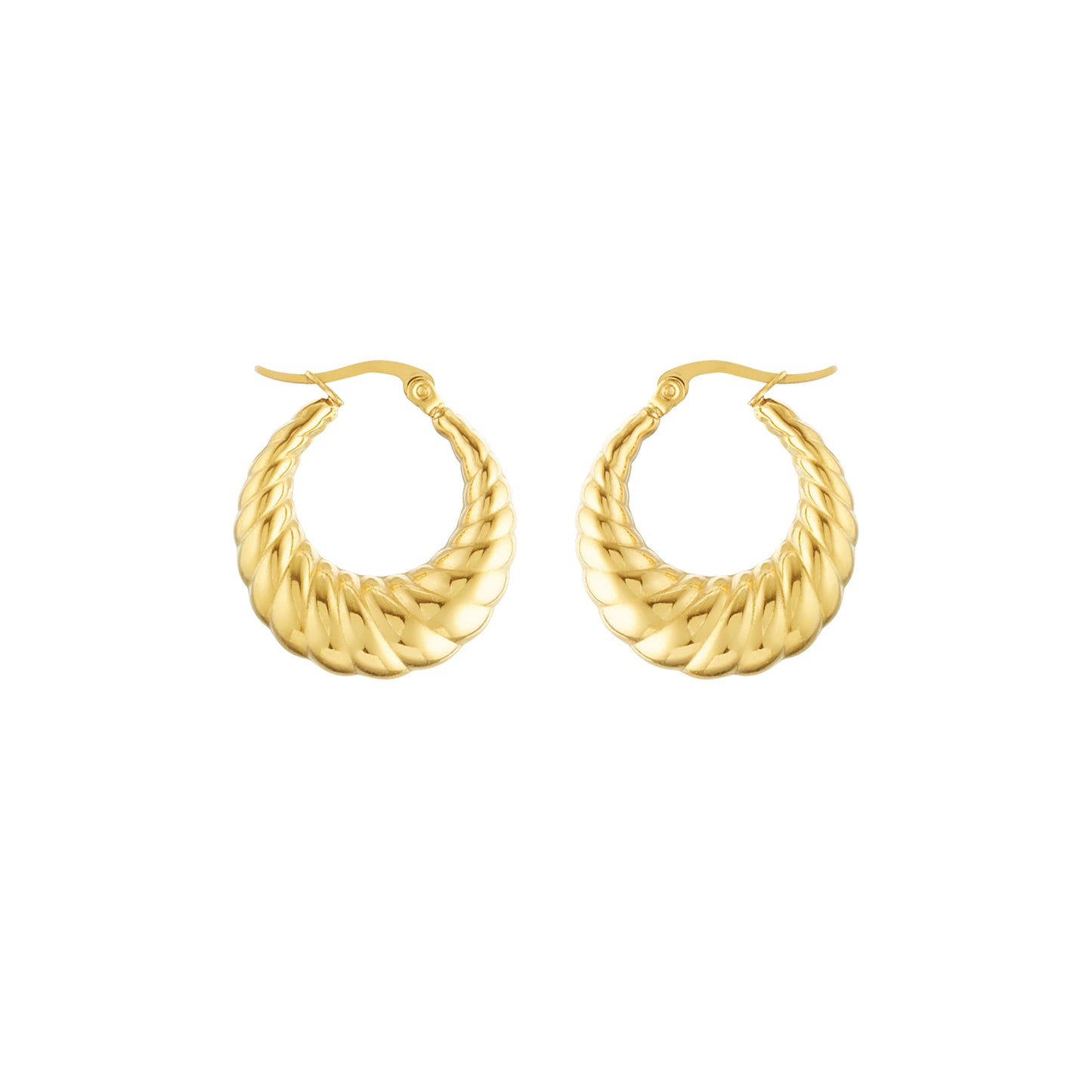 Croissant Gold Plated Hoops