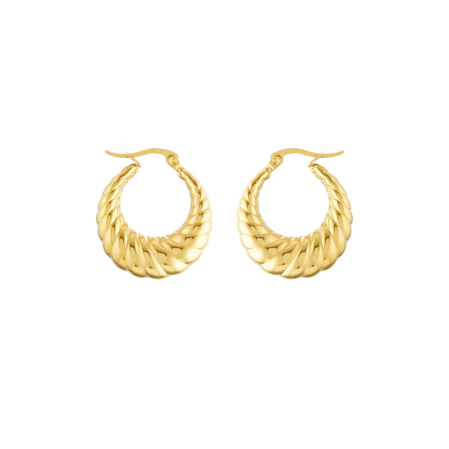 Croissant Gold Plated Hoops