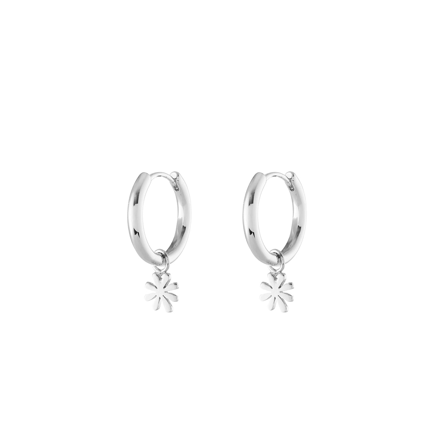 Dragonfly Silver Single Hoop Charm