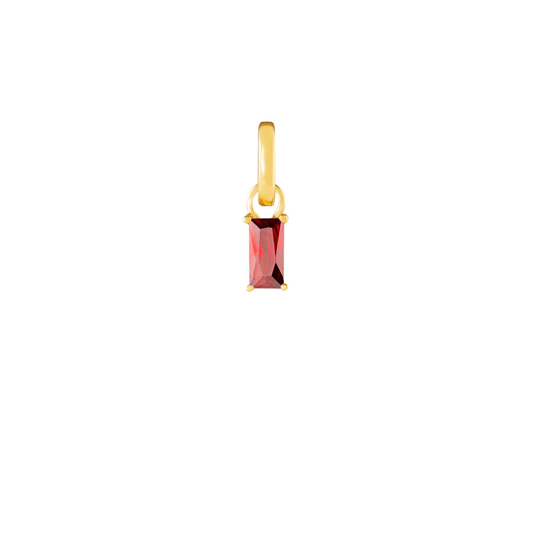 January Birthstone Gold Plated Clip Charm