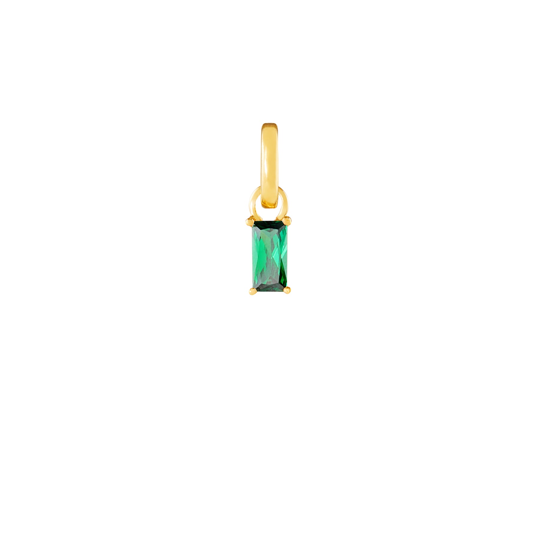 May Birthstone Gold Plated Clip Charm