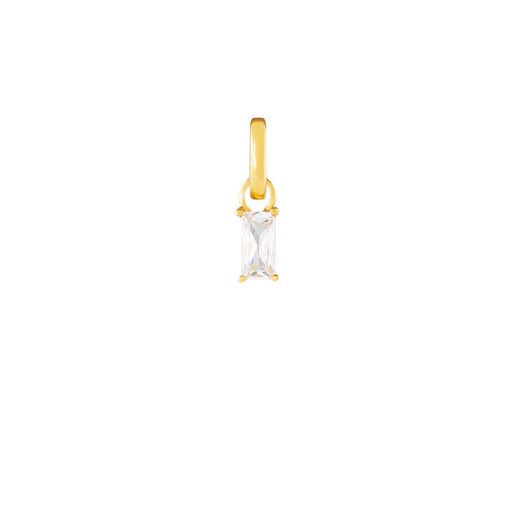 April Birthstone Gold Plated Clip Charm