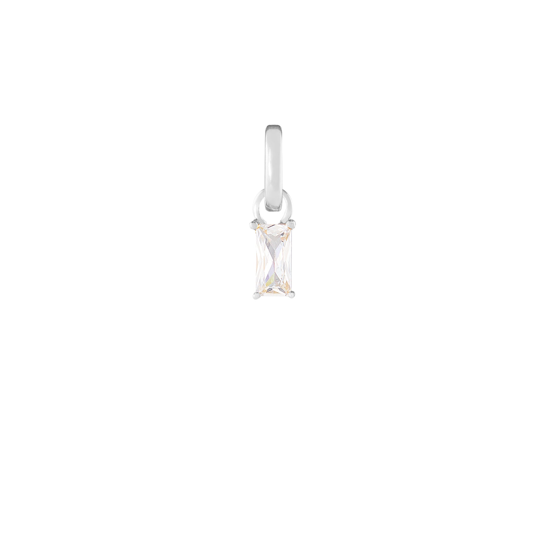 April Silver Clip Charm