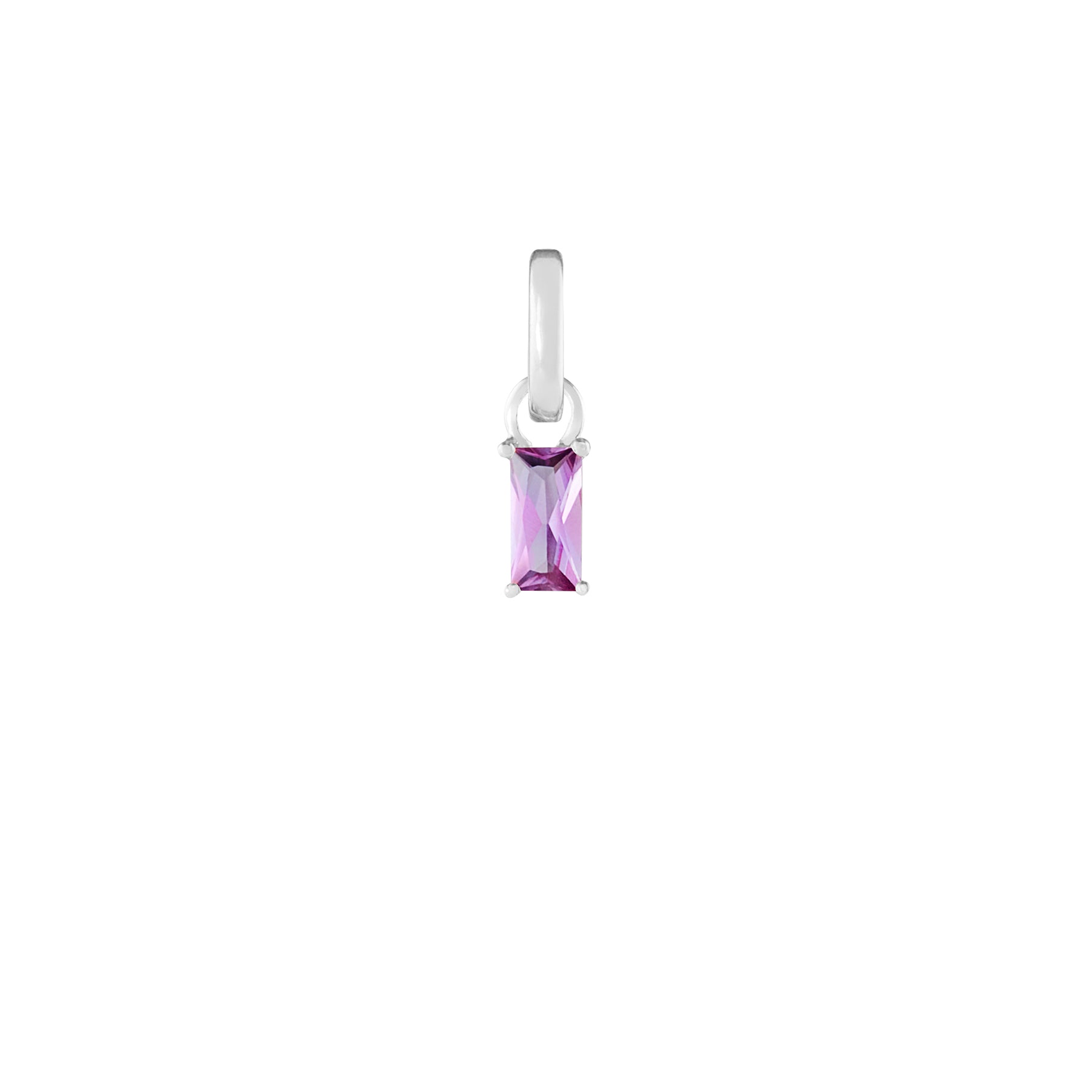 February Silver Clip Charm