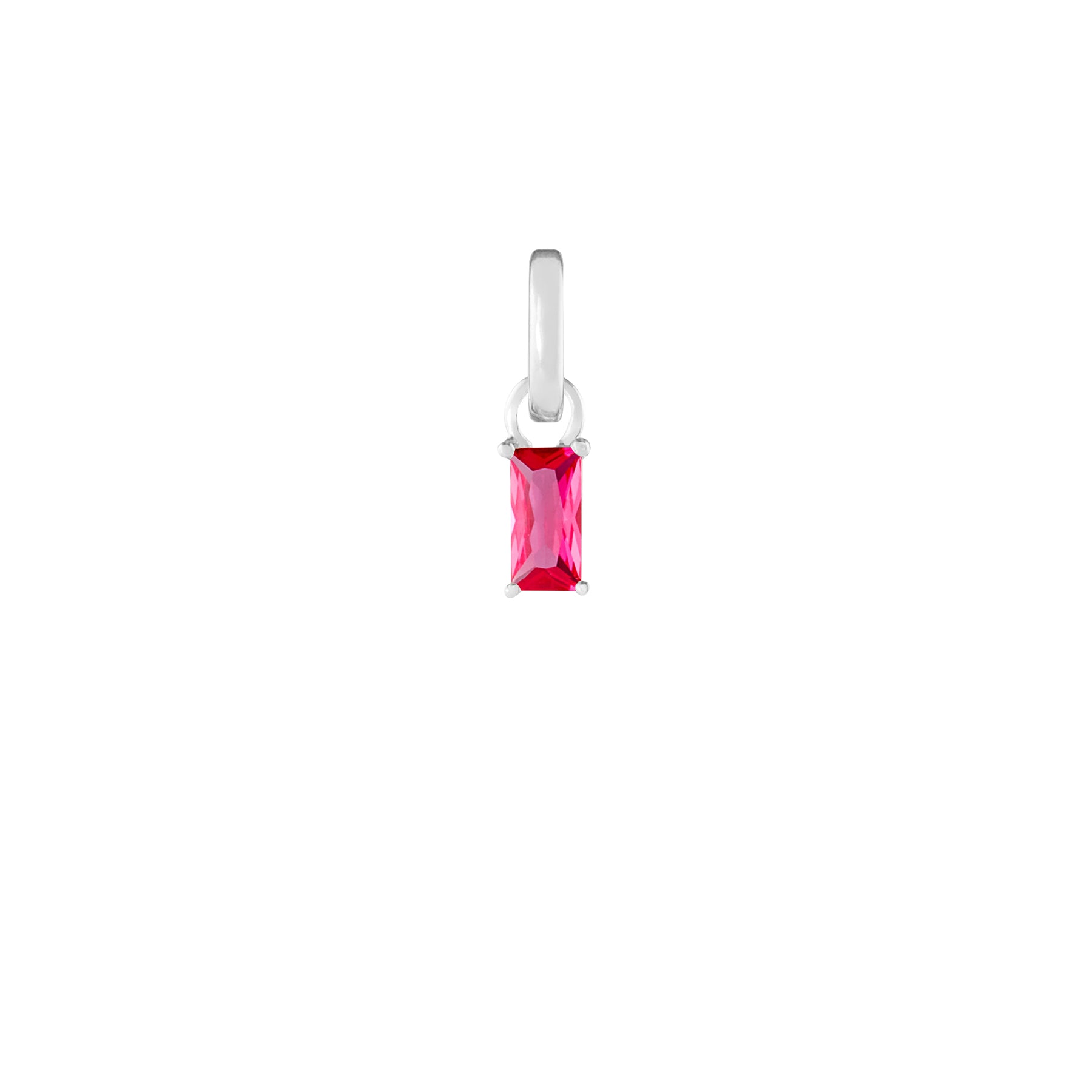 July Silver Clip Charm