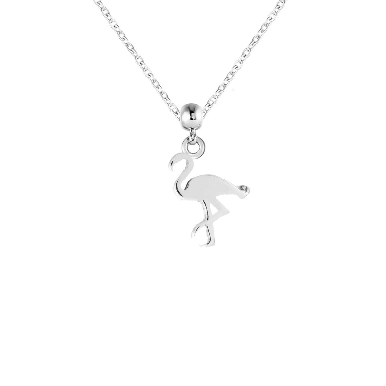 Flamingo Silver Charm