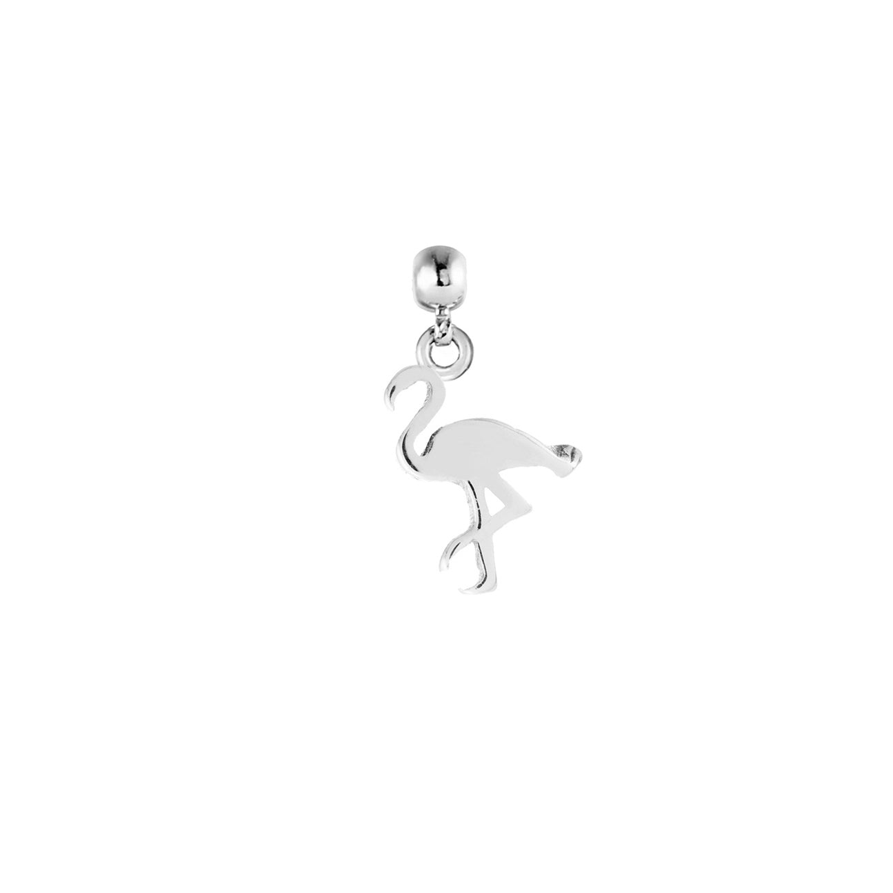 Flamingo Silver Charm