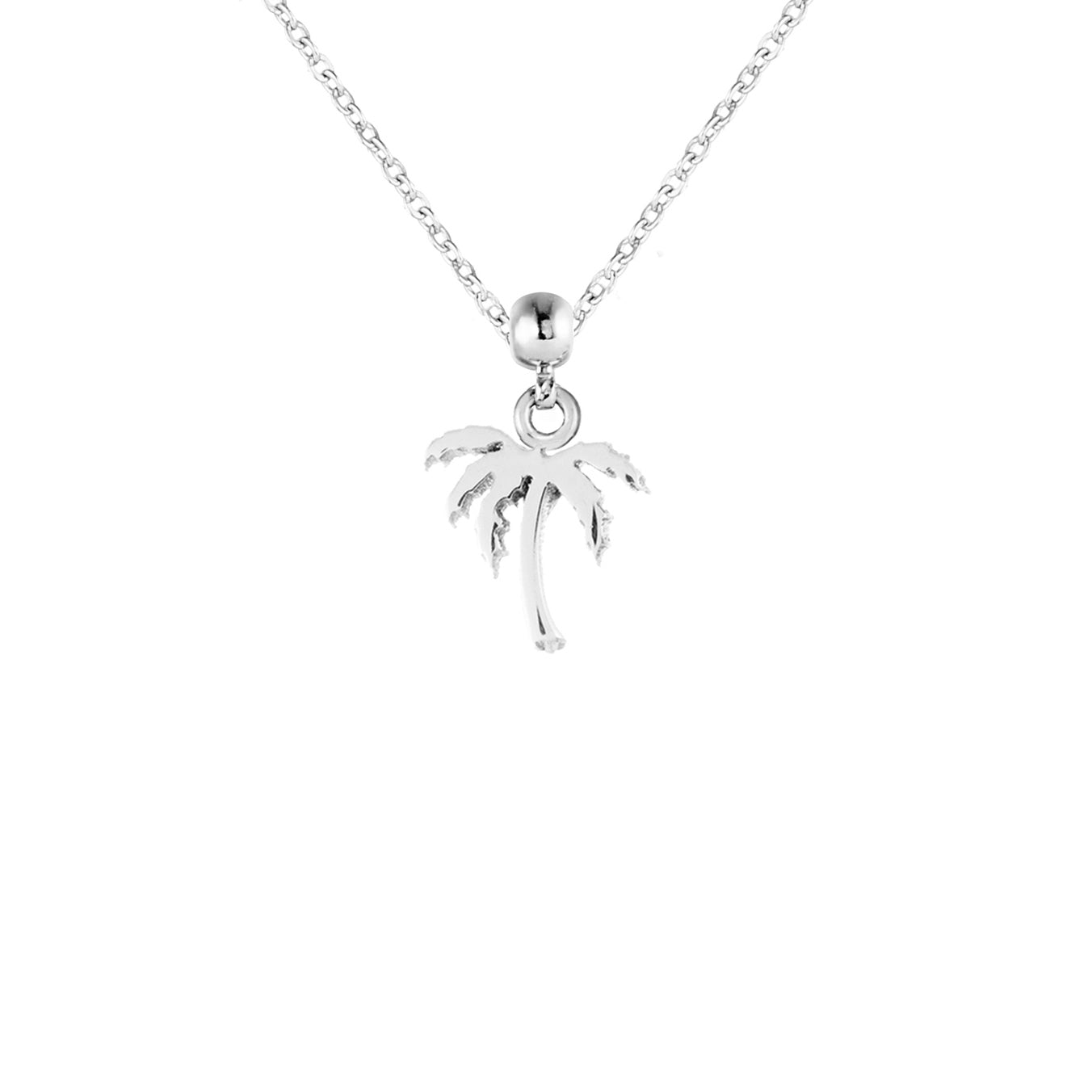 Palm Tree Silver Charm