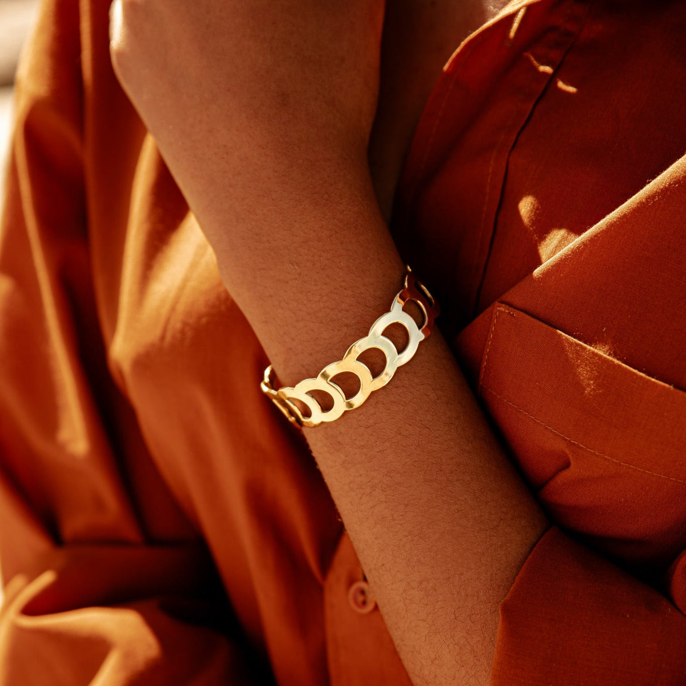 Circles Brass Cuff