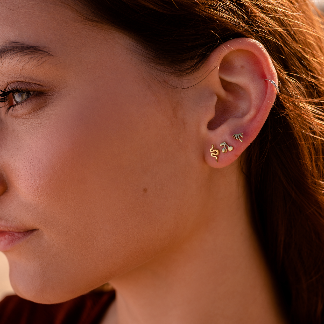 Tiny Palm Tree Studs