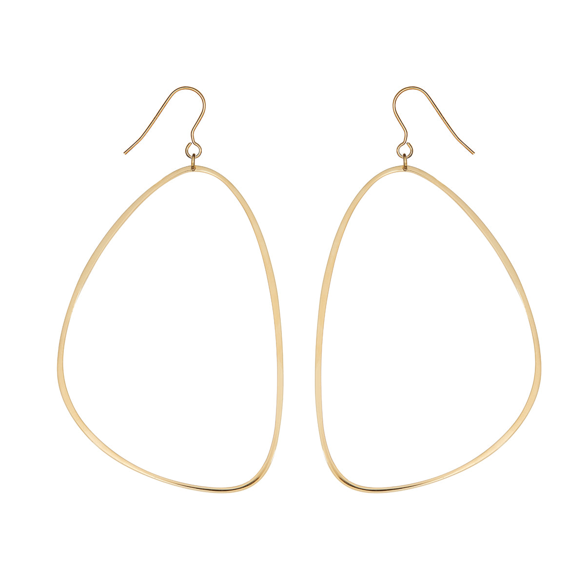 Large Wing Brass Earrings