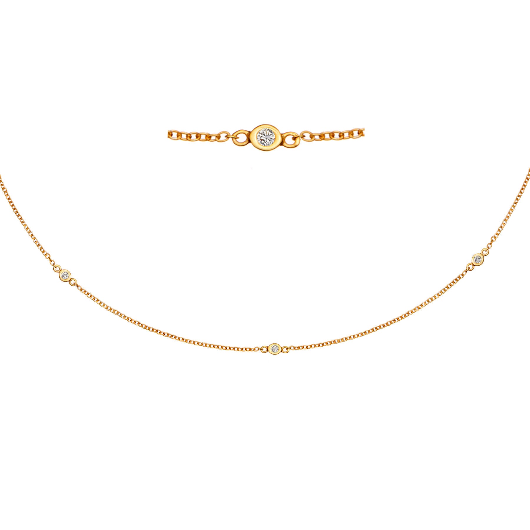 Zia Trio Gold Necklace