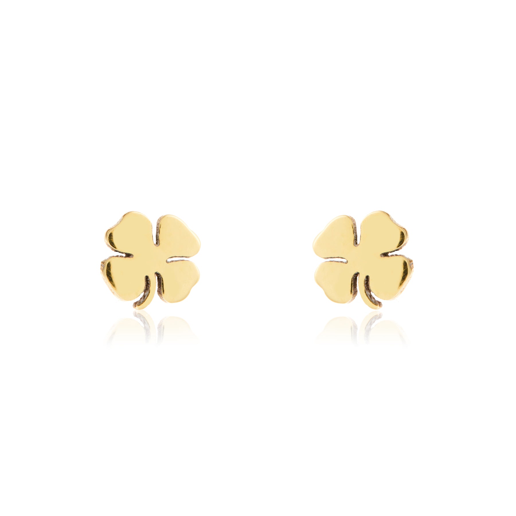 Tiny Four Leaf Clover Studs