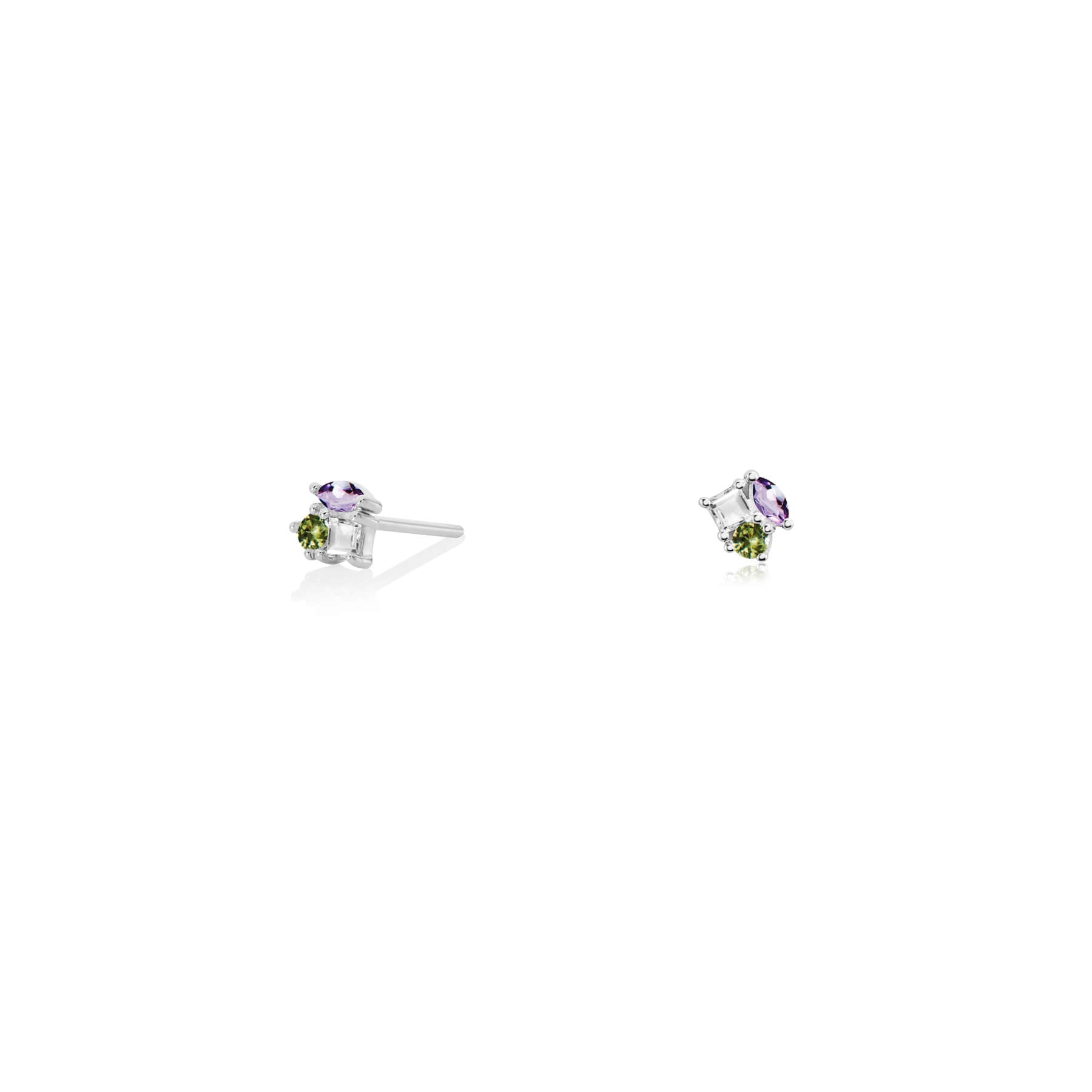 Luna Fusion Gemstone Studs