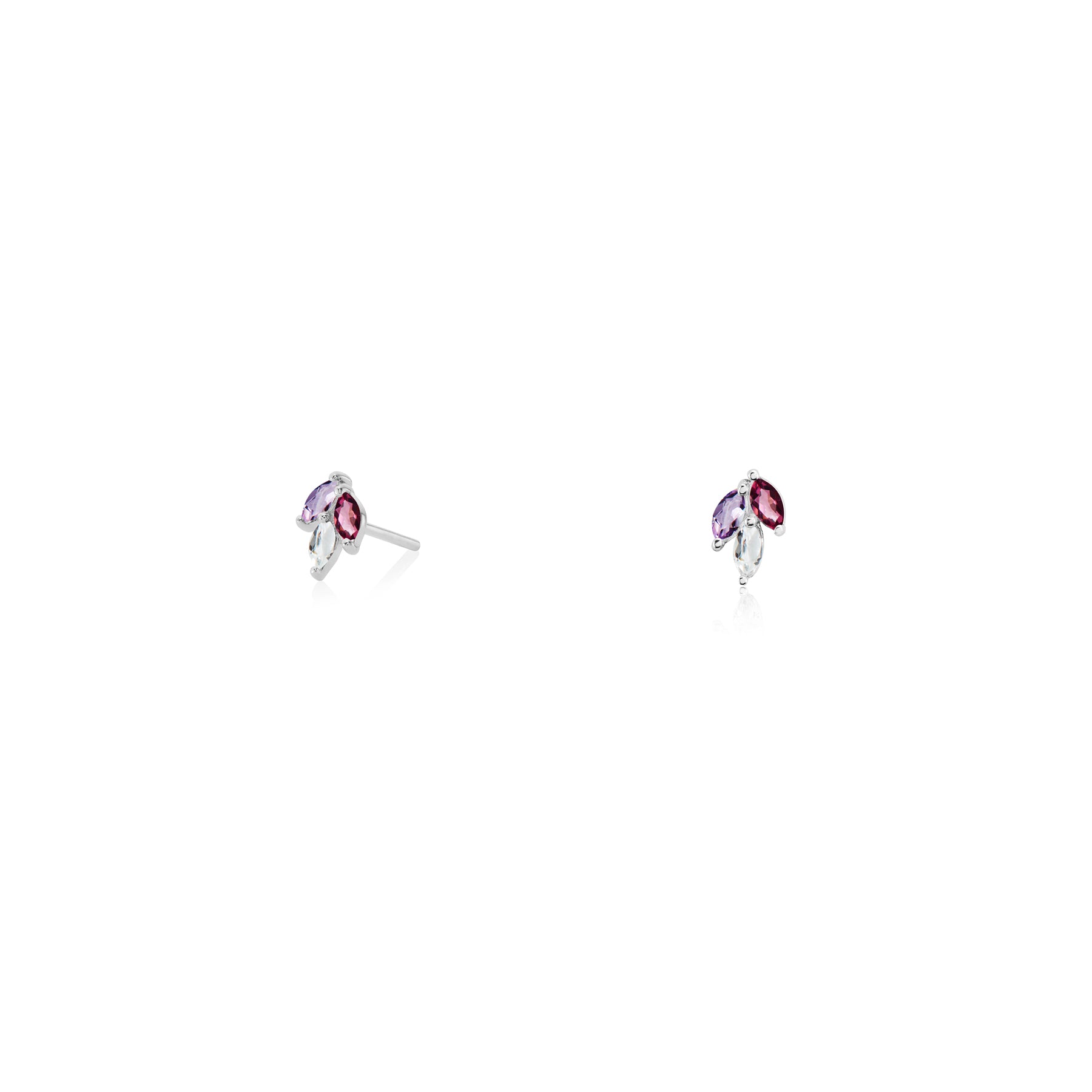 Laya Fusion Rhodolite Studs