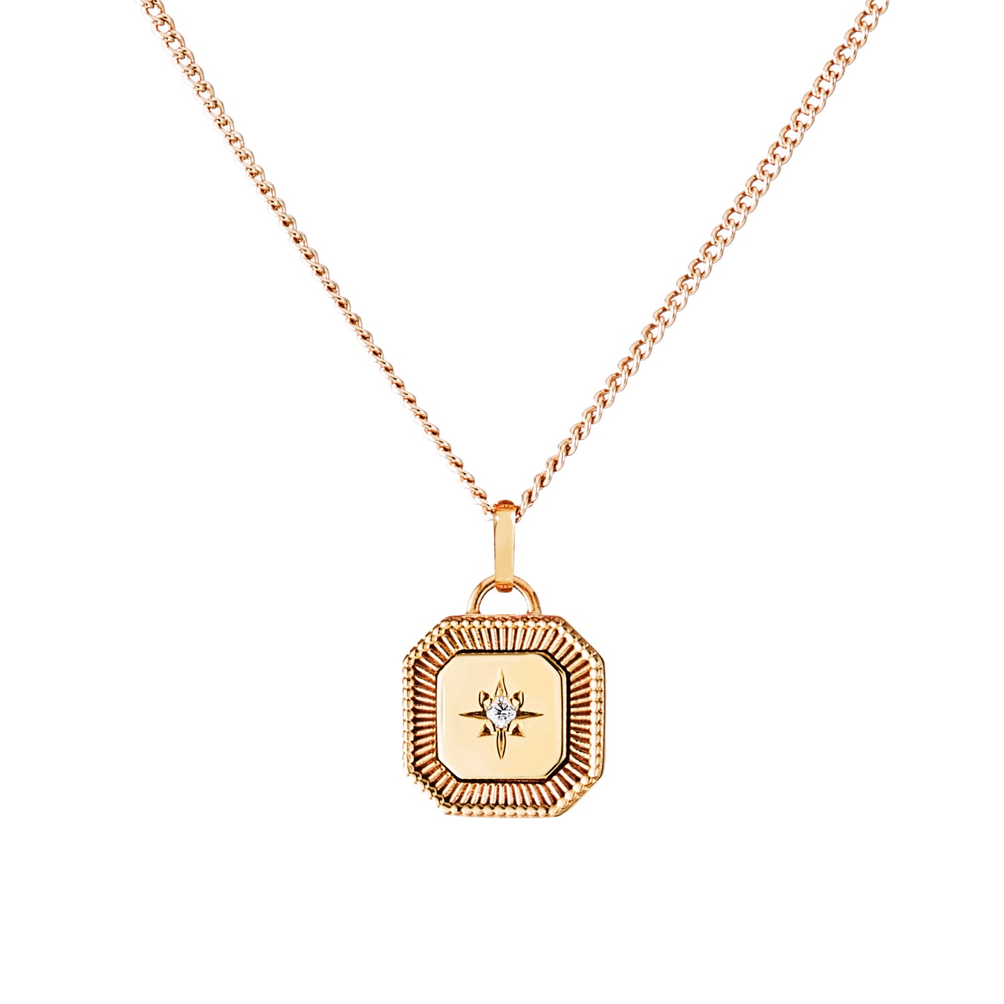 Octagon Zirconia Vintage Necklace