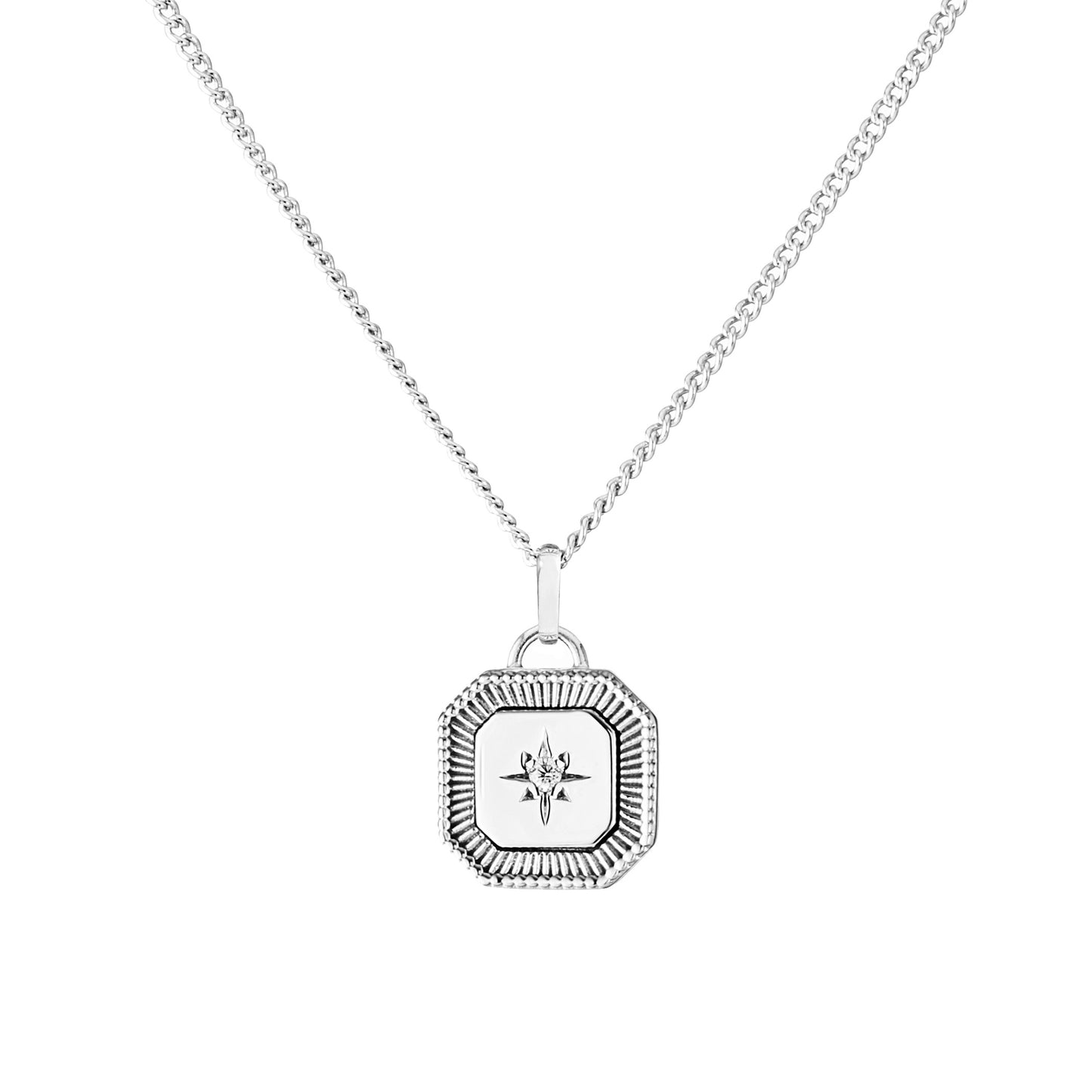 Octagon Zirconia Vintage Necklace
