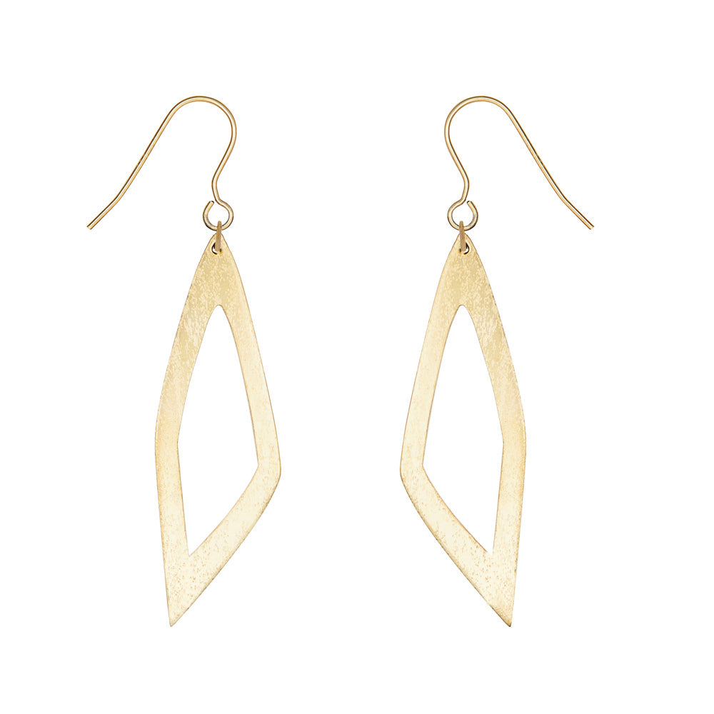 Wing Brass Earrings