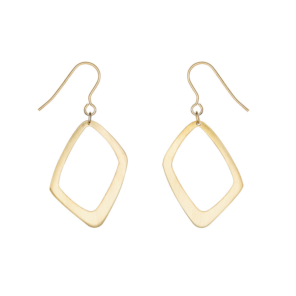 Drop Shape Brass Earrings