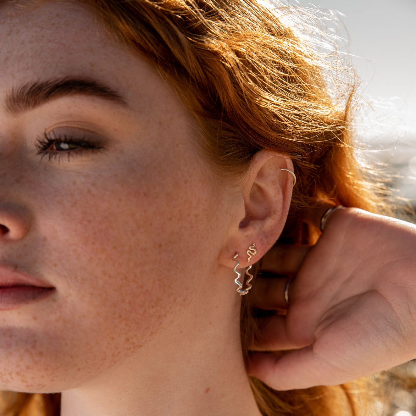 Tiny Snake Studs
