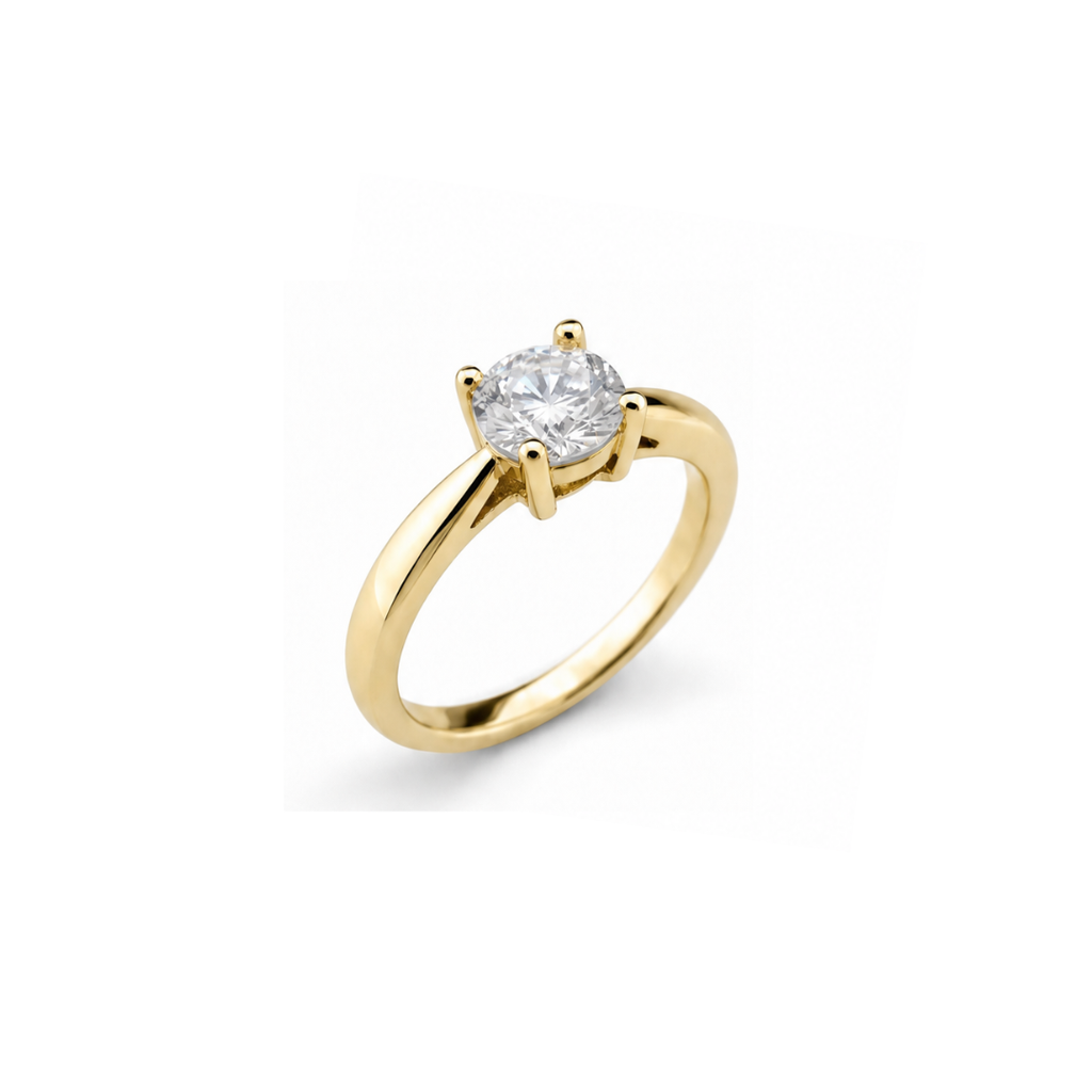 Twist Setting Moissanite Engagement Ring