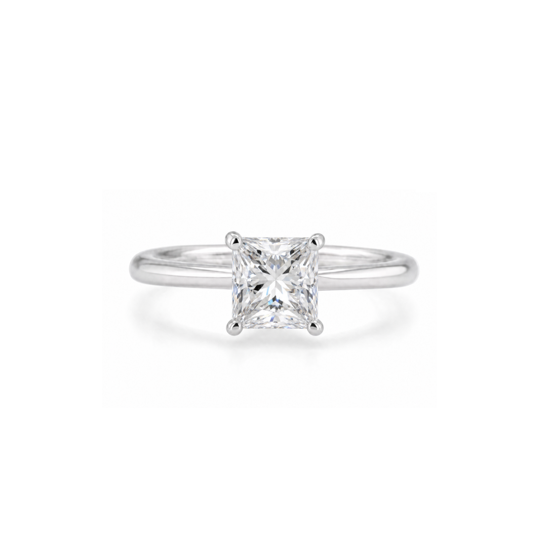 Princess Solitaire Engagement Ring
