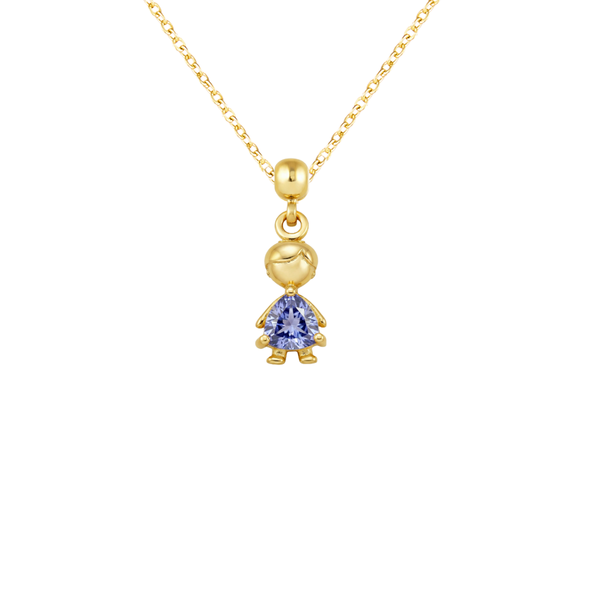 Boy Birthstone 9ct Gold Charm