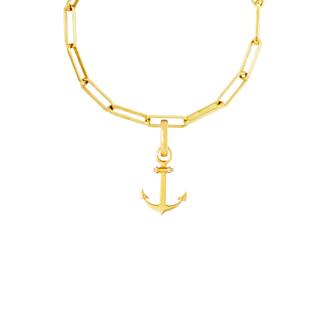 Anchor Gold Plated Clip Charm