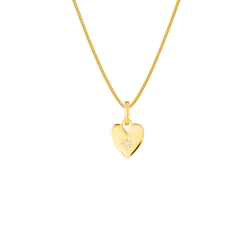 Birthstone Heart 9ct Gold Clip Charm