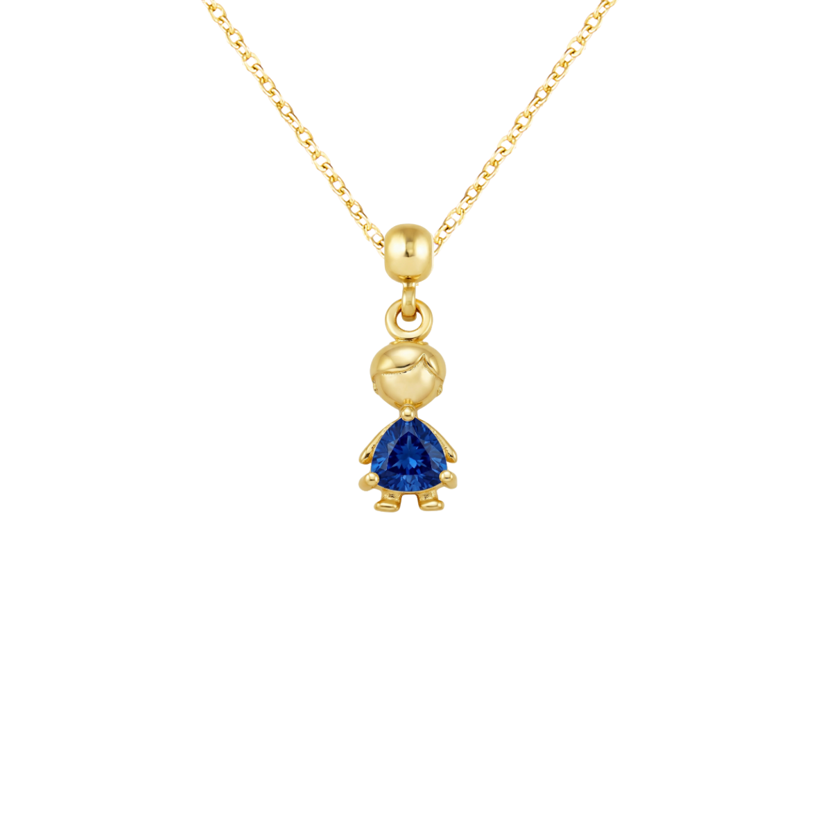 Boy Birthstone 9ct Gold Charm