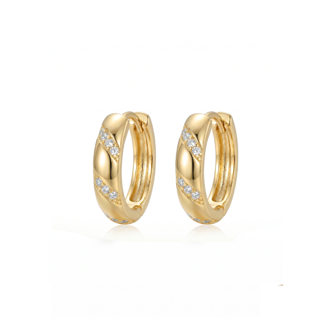 Crush Gold Plated Hoops