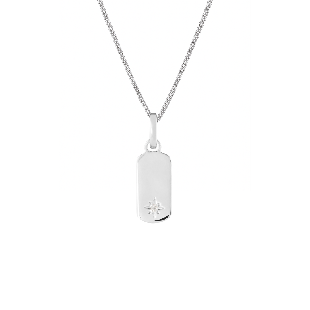 Birthstone Tag Silver Clip Charm