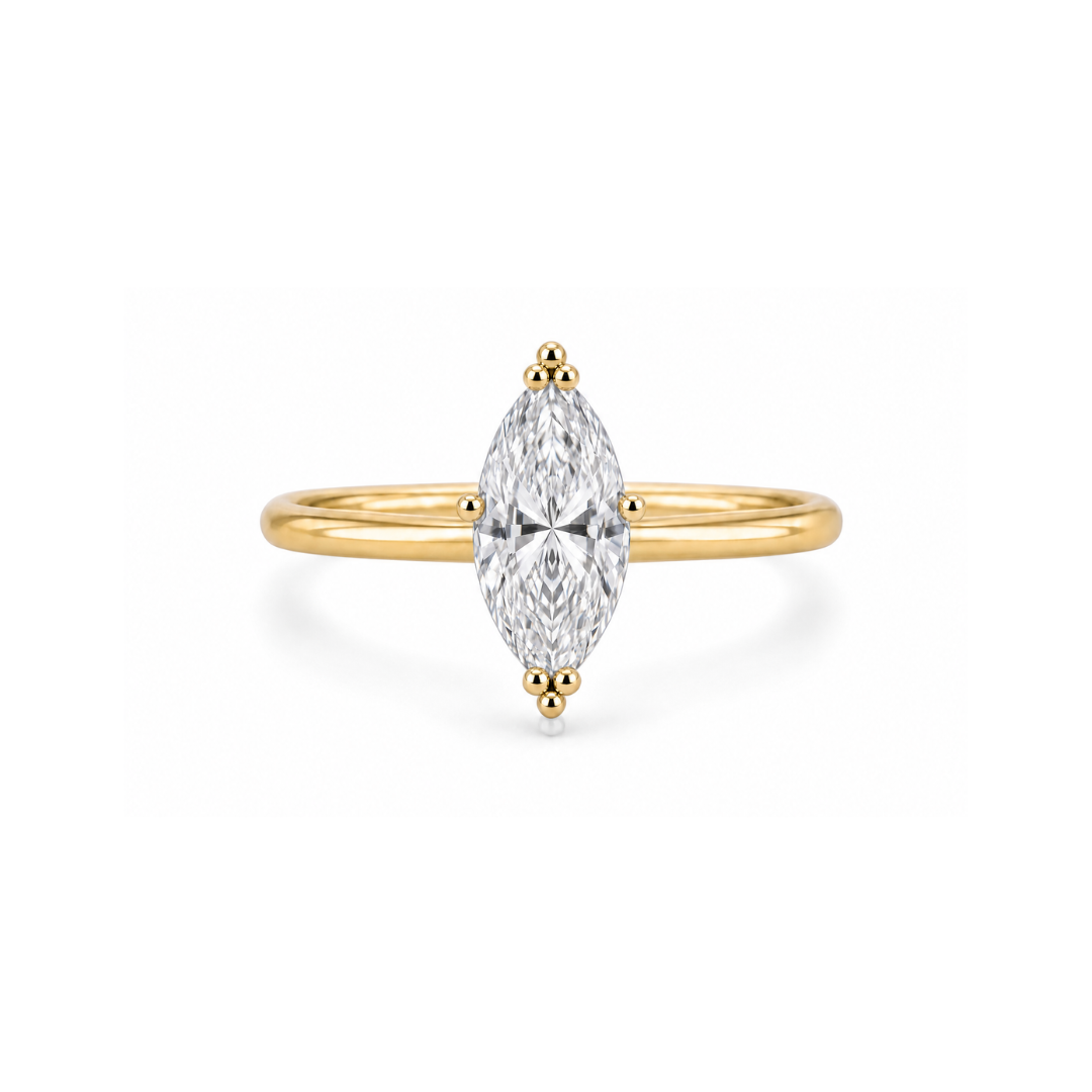 Marquise Solitaire Engagement Ring