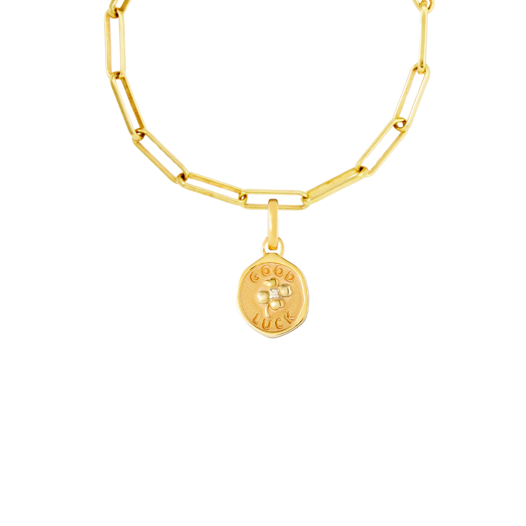 Good Luck Gold Plated Clip Charm