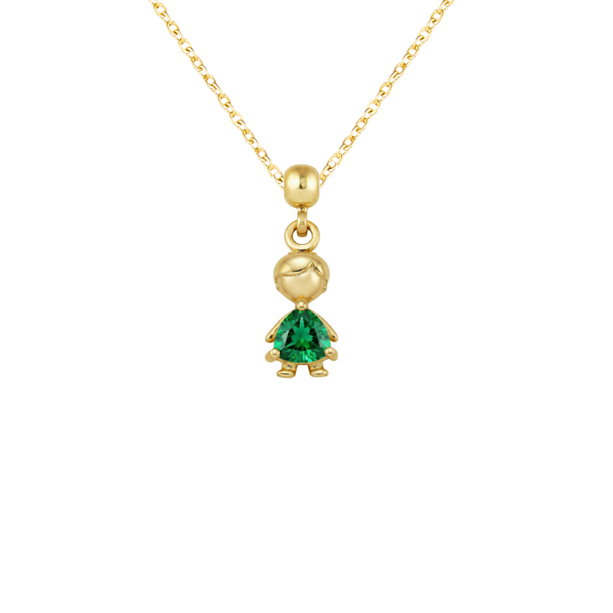 Boy Birthstone 9ct Gold Charm
