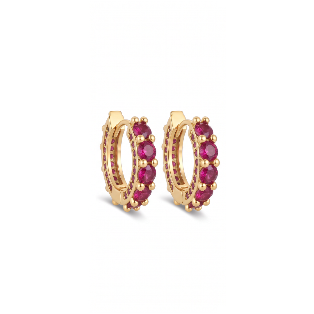 Bijou Pomegranate Hoops
