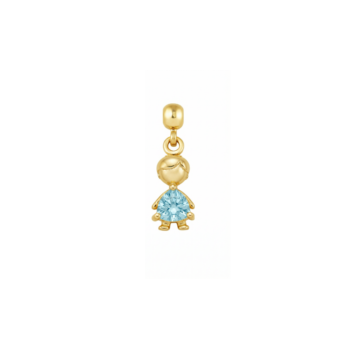 Boy Birthstone 9ct Gold Charm