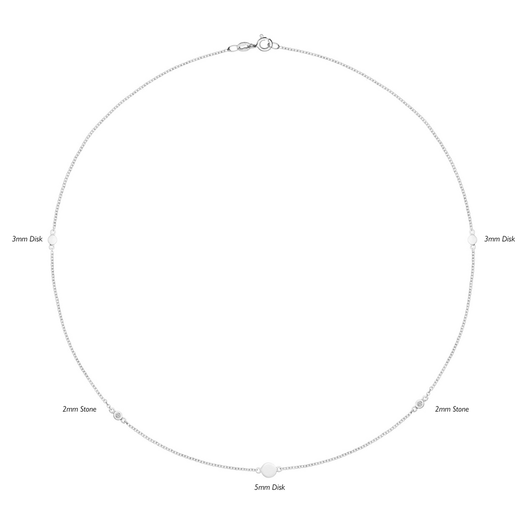 Skara Silver Gem Necklace