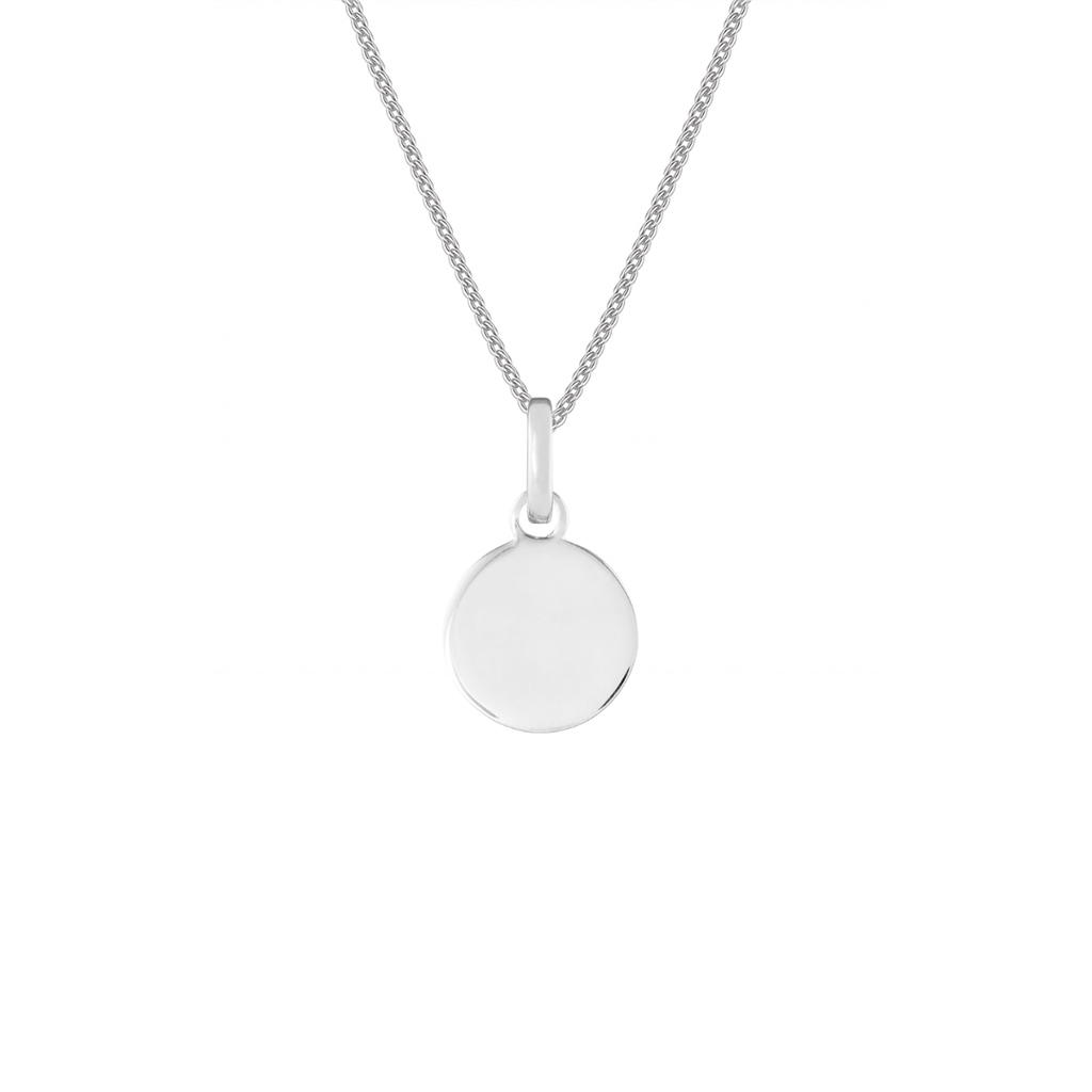 Personalised Disk Silver Clip Charm Necklace
