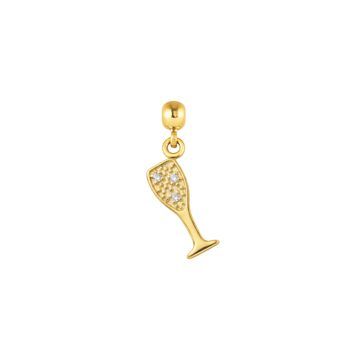 Champagne Glass 9ct Charm
