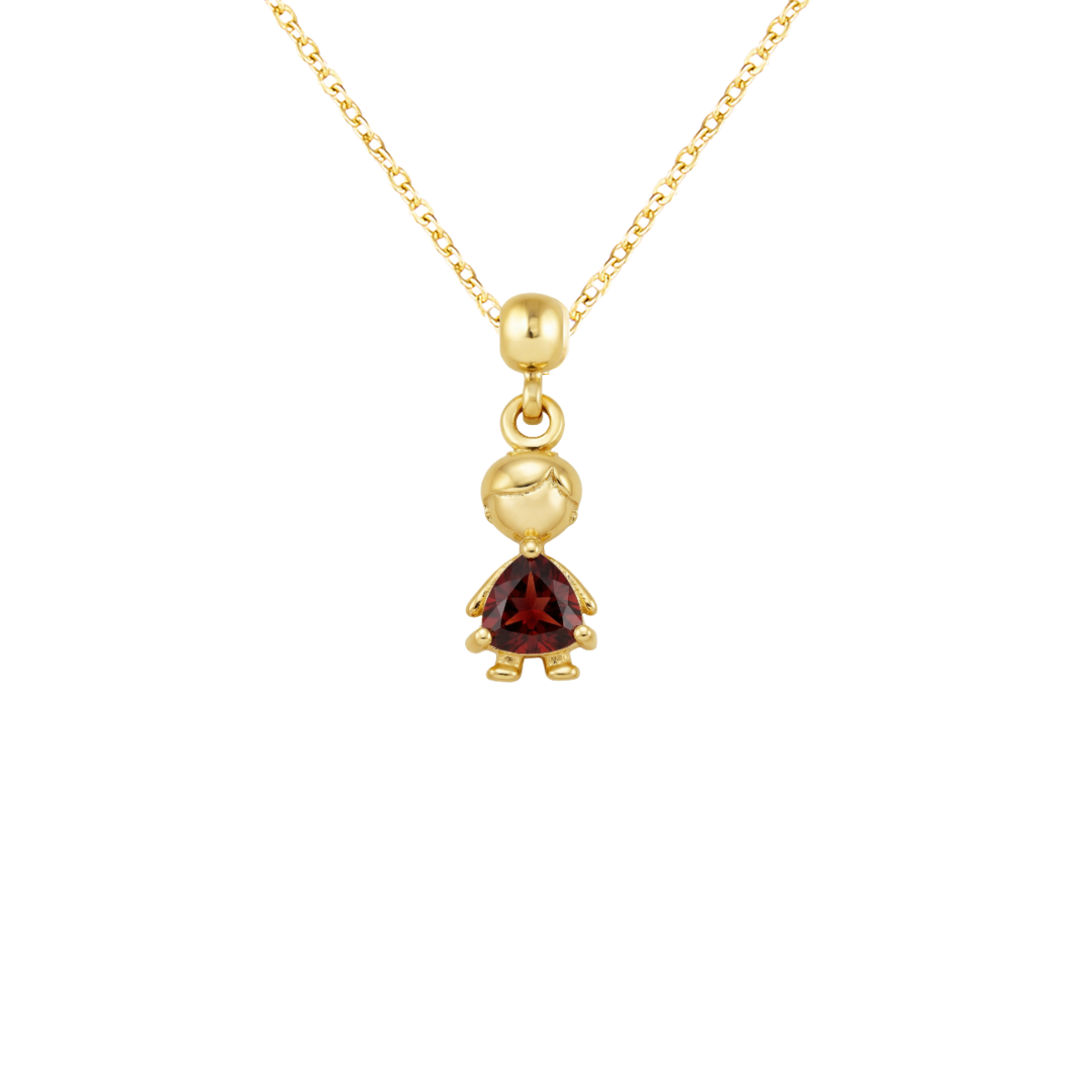 Boy Birthstone 9ct Gold Charm