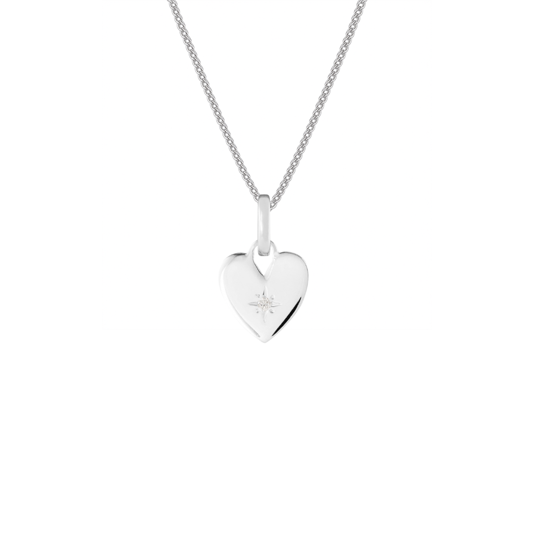 Birthstone Heart Silver Clip Charm
