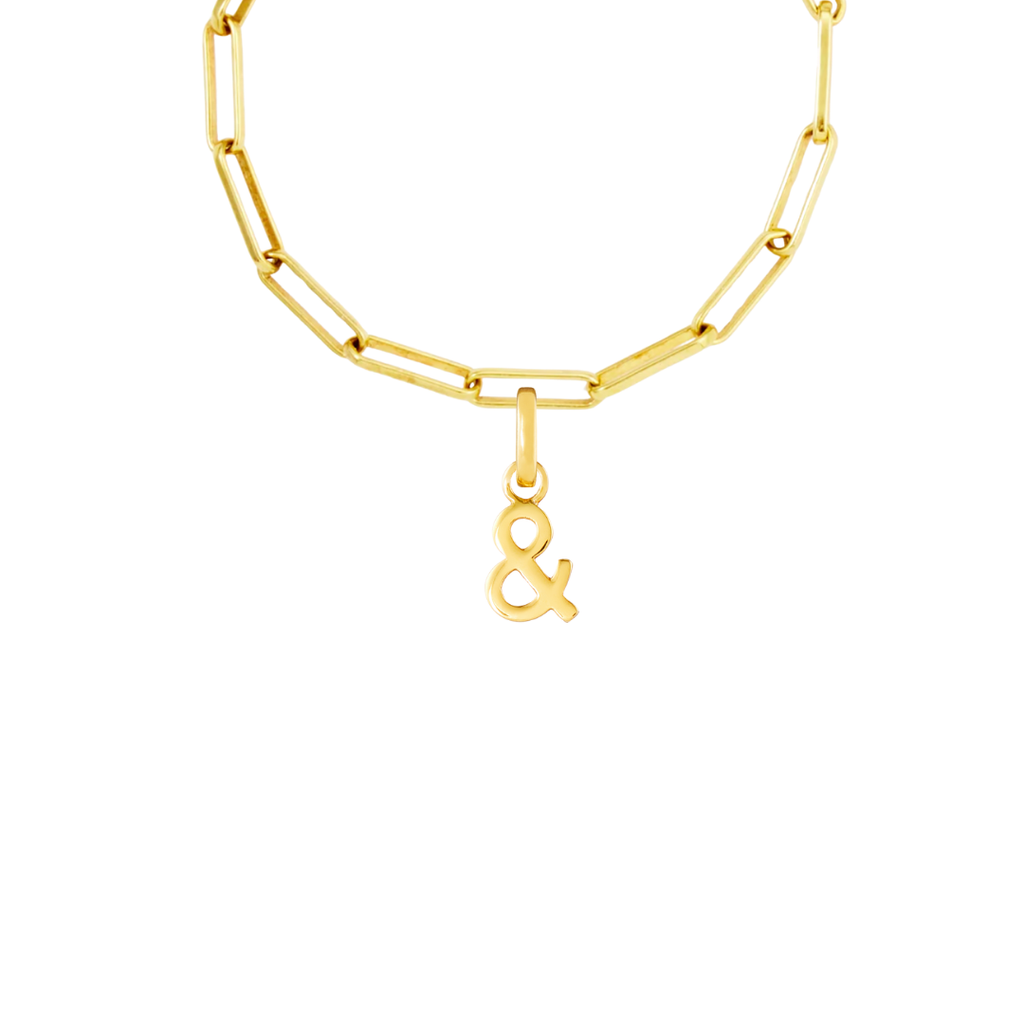 Ampersand Gold Plated Clip Charm