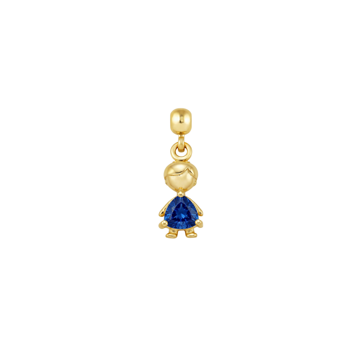 Boy Birthstone 9ct Gold Charm