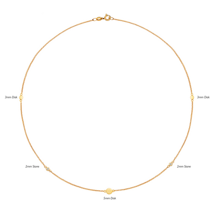 Skara Gold Gem Necklace