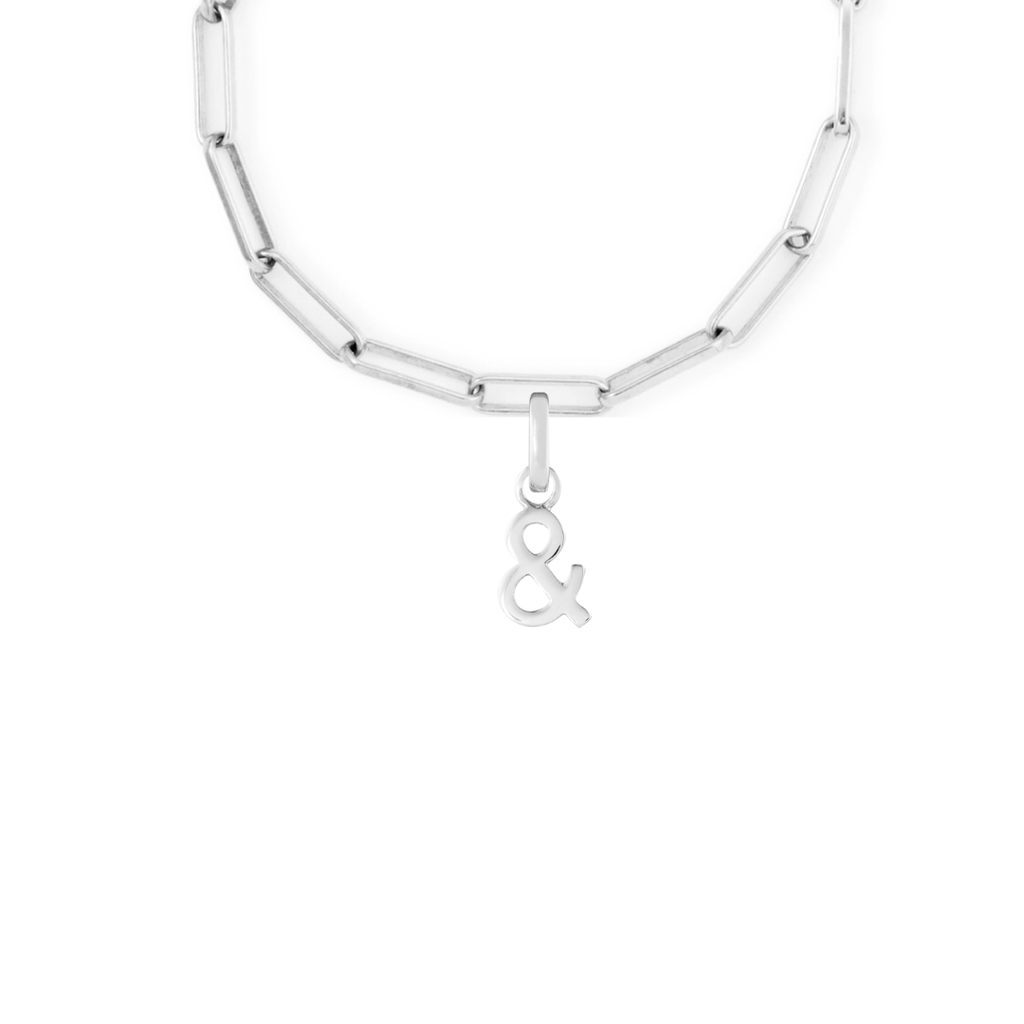 Ampersand Silver Clip Charms